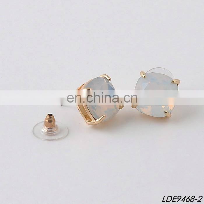 Star and moon studs square jakets earring