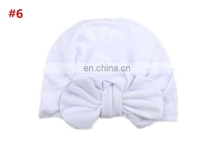 2017 new fashion in Europe and America baby supplies children solid color tie with head cap