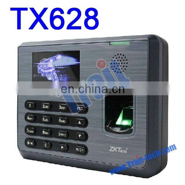 TX628 3200 Fingerprint Capacity Time Recording Fingerprint Attendance Type Biometric Machine