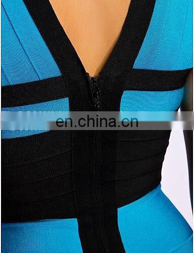 2016 discount low cut dress blue prom dress for dancing