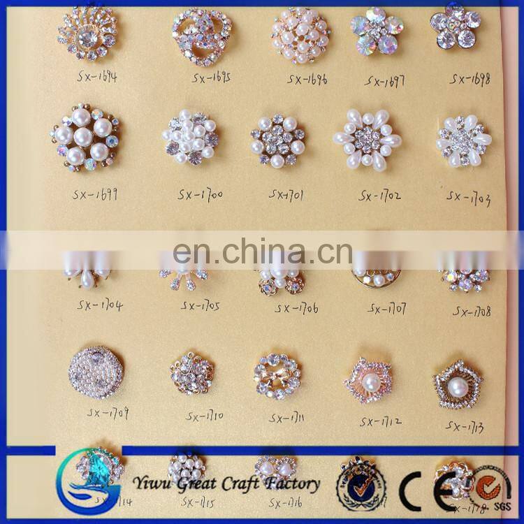 custom garment metal coat fashion vintage rhinestone buttons wholesale