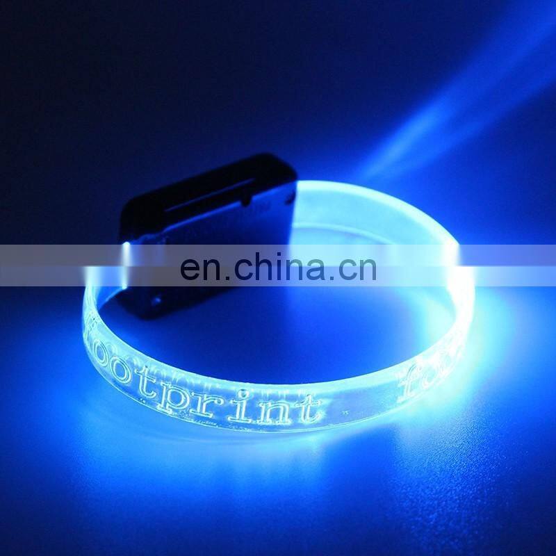New Arrival Led Wristband Flashing cheap custom wristbands light up custom wristbands