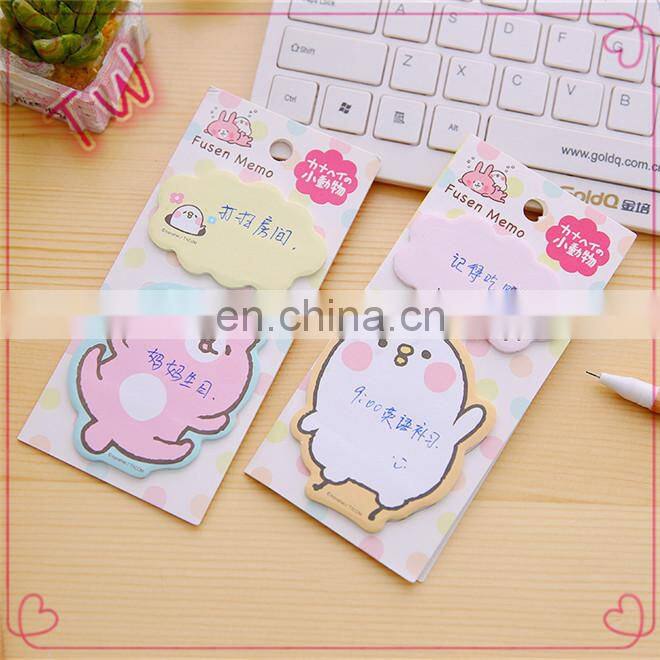 2018 China Supplier cheap custom office school fancy cute colorful paper sticky notes in Different Shapes