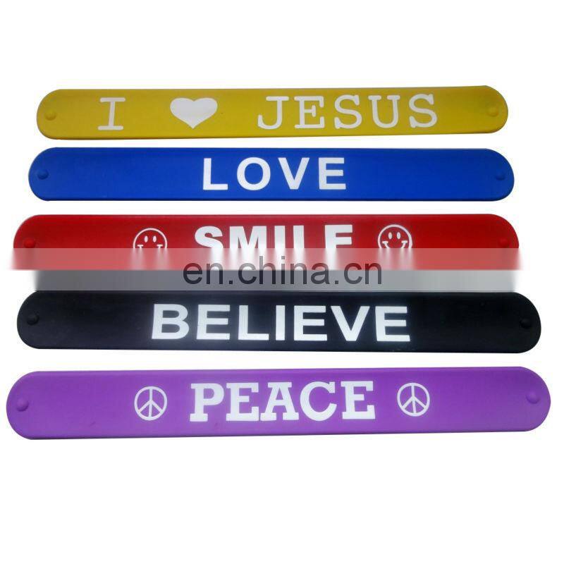 slogan customised stable quality china silicone wristband factory