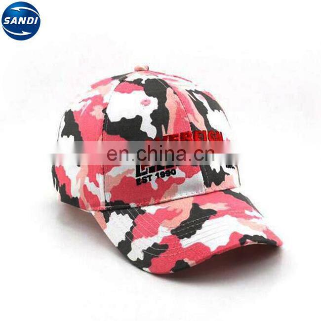 Promotional custom camouflage fabric army military cap