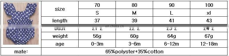 2019 summer denim blue dot full print infant rompers kids cotton bodysuits fly sleeved jumpsuits 0-2years