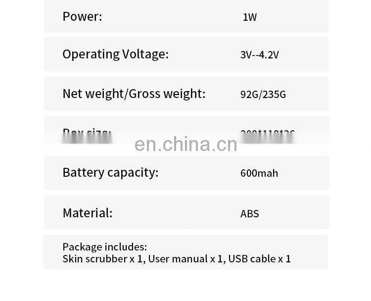 Rechargeable handheld facial scrubber ultrasonic skin care device for anti-aging