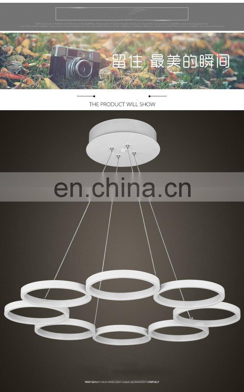 hot sale modern simplified bedroom stydy remote ring light acrylic led light pendant