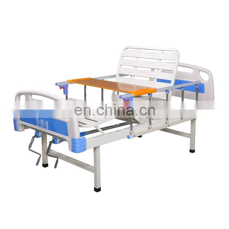 Factory Price Movable 2 Cranks Manual Folding Hospital Bed,Patient Bed,Medical Bed