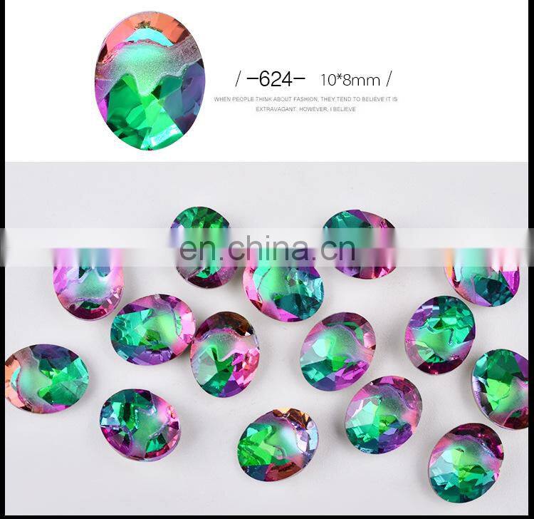 Nail Art Flame Rock Shaped Diamond Nail Art Decoration Shiny Rhinestones