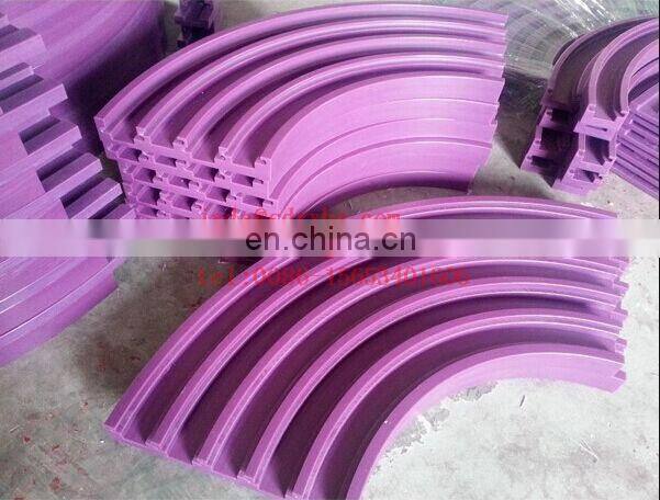 Green ultra slider plastic guide rails, UHMW-PE guide track