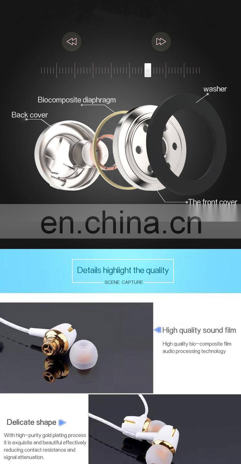 Golden Sky Mic 3.5Mm Jack Earpod Hand Free Earbuds For Iphone Earphone For Apple Headset Earpiece Wired And Wireless Earphone