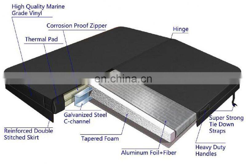 Custom-Made Replacement Spa Cover 5 Inch Taper Built for All Climates Including Winter