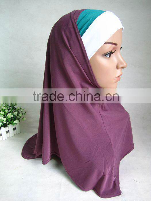 A560 fashion TWO PIECES elastic MUSLIM lycra HIJAB
