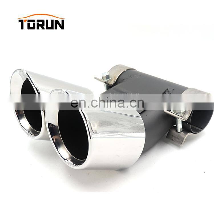 Hot sale high quality Universal twin oval exhaust tips for porsche 15 Cayman 718 Mirror Polish