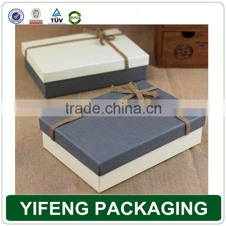 Wholesale custom printed Decorative China recycled handmade empty Christmas gift boxes with ribbon bow