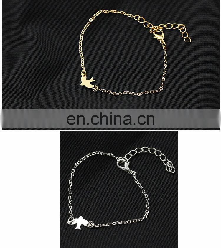 Bird Pendant Charm Chain Bracelet Swallow Baby Bird Couple Bracelets Jewelry