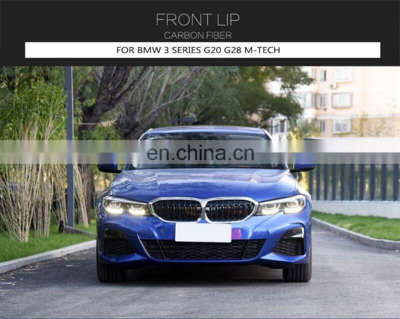 Fresh New popular carbon fiber front bumper lip for BMW 3 series G20 G28 M-sport 2020