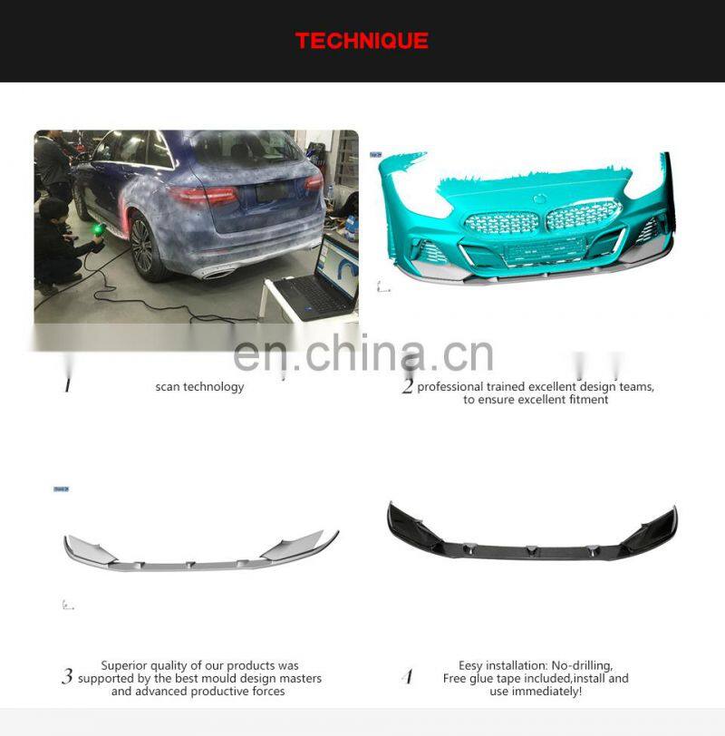 Carbon Fiber Z4 G29 M Tech Front Lip Spoiler for BMW Z4 M40i Convertible 2-Door 2019-2020
