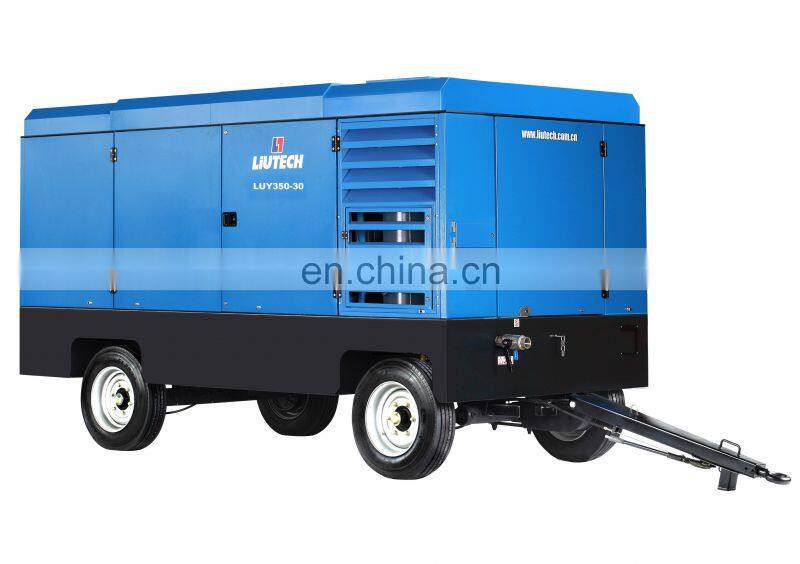 Liutech Large Air 1000cfm High Pressure Diesel Portable Screw Air Compressor For Drilling Machine