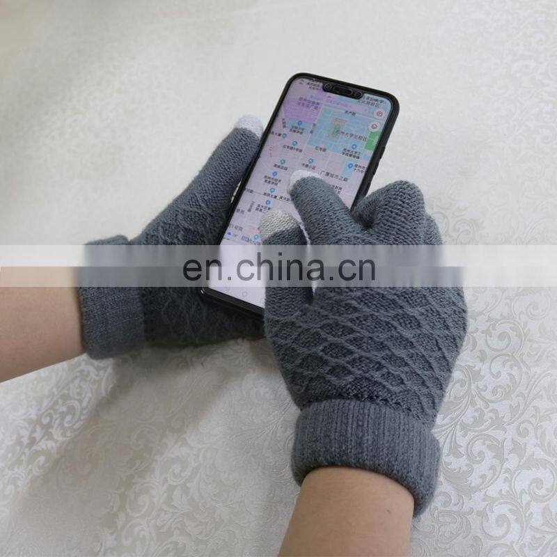 Christmas Promotions 10G Seamless Acrylic Touch Screen Gloves for Smart Phone