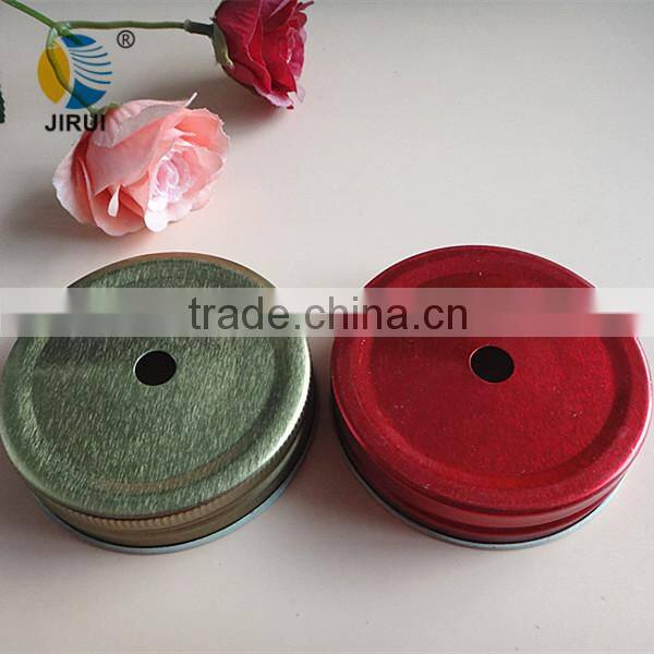 blue colour metal screw cap with white knots