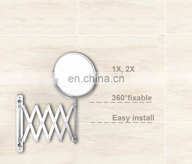 magnifying 1x/2x extension flexible extending folding bathroom mirror
