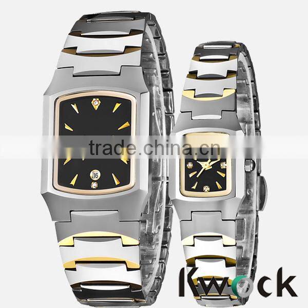 HANDLOVE Authentic Water Resistant Pure Tungsten Steel Watch for Lover Fashion