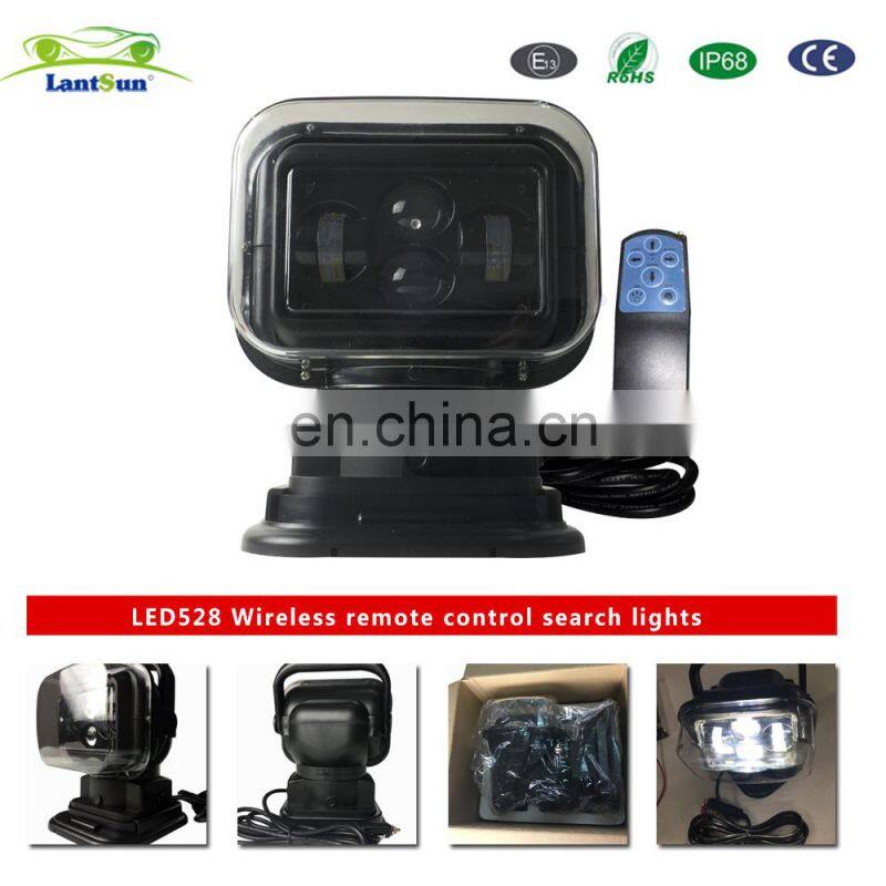 LED528 wireless remote control lignt search led light lamp Convex lens and round lens 360 around 120 Up 120 down LANTSUN