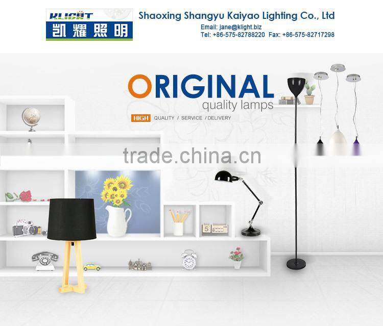 KLIGHT Painted Black Color Wooden Decorative Floor Lamps & Restaurant Standing Light
