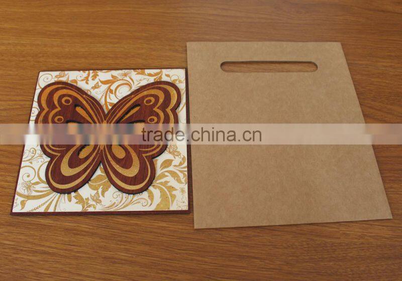 2016 Alibaba China Design Handmade Butterfly Wedding Invitations