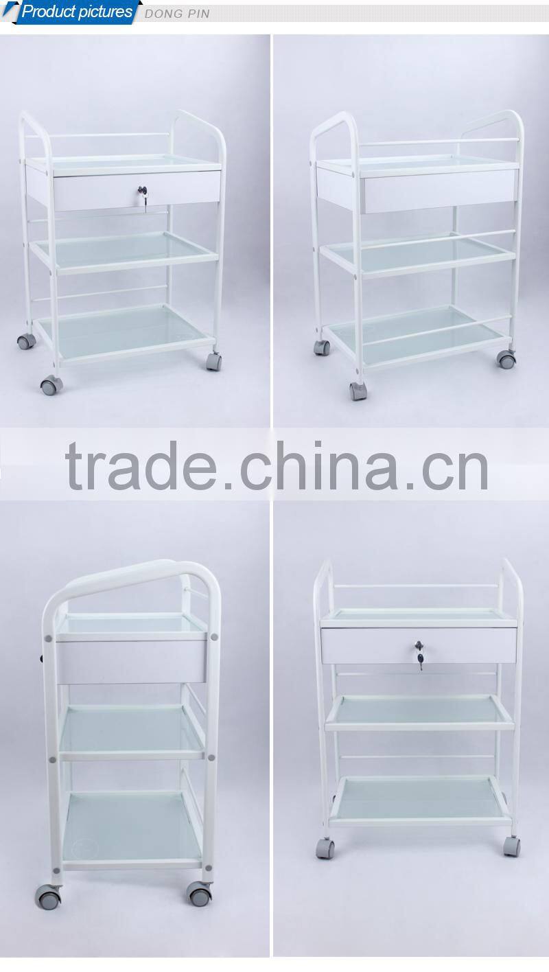 beauty salon equipment wooden hand trolley for sale