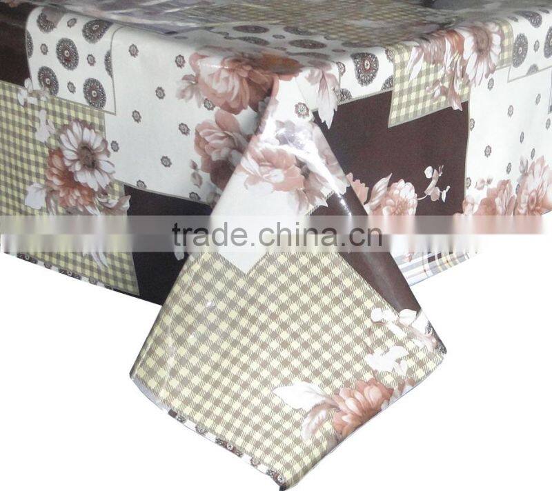 patchwork embroidery like elegant tablecloth backing with non woven fabric