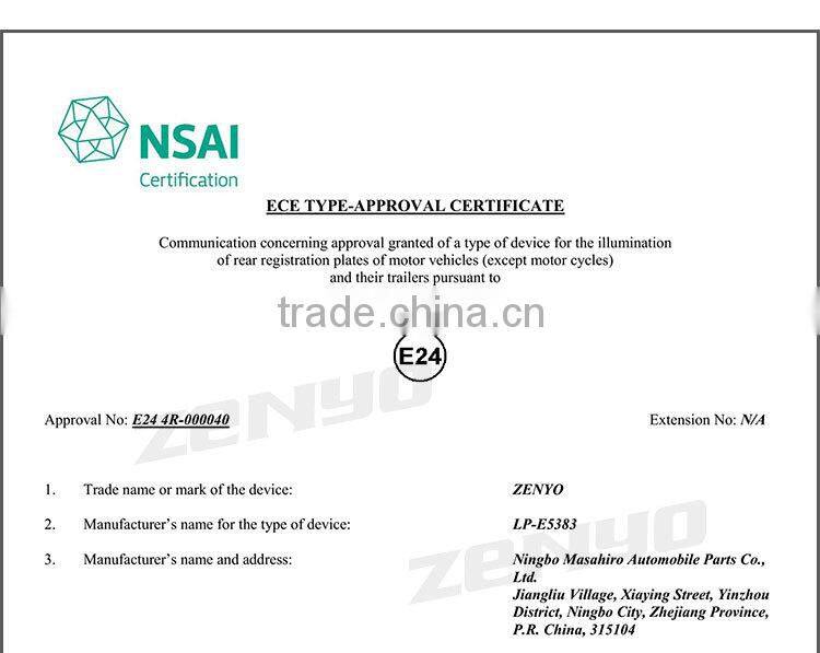 With 12 years manufacturer experience factory Provide License plate lamp for bmw e53