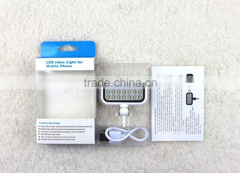Smartphone flashlight,mobile phone camera flash light LED for selfie stick trend product 2016