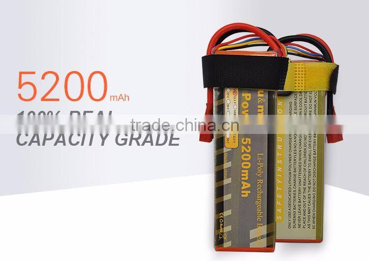 RC tools polymer rechargeable lithium battery 5200mah 14.8V
