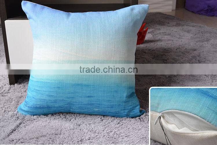 faux linen digital print pillow sea pillow