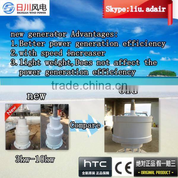 Vertical axis 5kW wind generator for home use