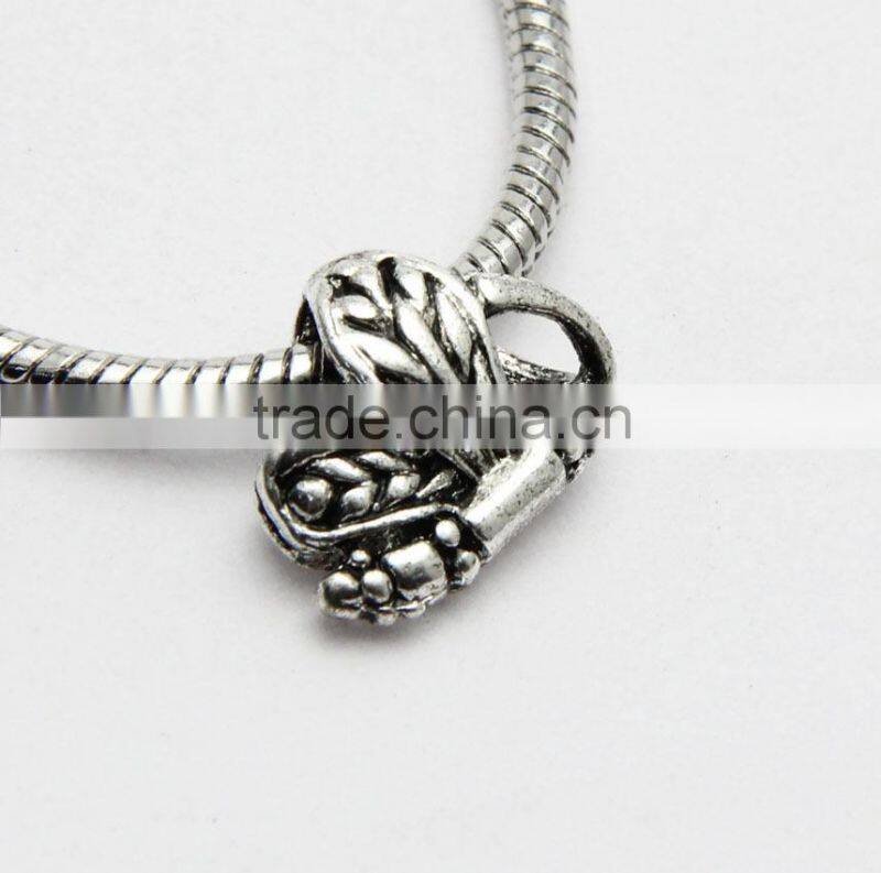 Creative Pdora Bracelet Accessories Anti-silver Large Hole Butterfly Shape Zinc Alloy Beads