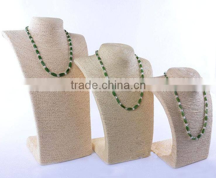 New Design Bohemia Style Hemp Rope Jewelry Display Bust for Necklace Pendant S1274