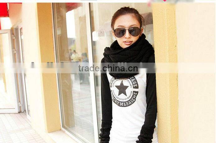 Women Twist Knitted Long Acrylic Crochet Scarf