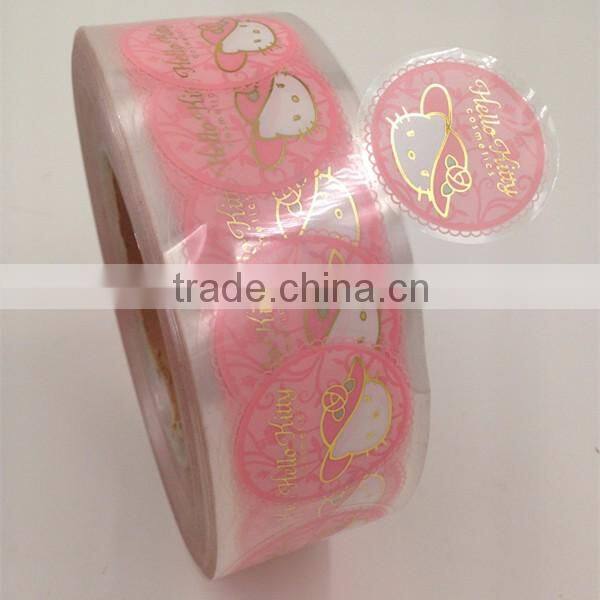 low price printing sticker for cosmetic bottle