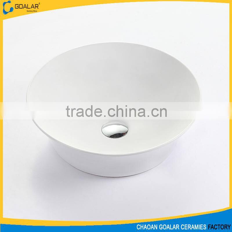 Space saving bathroom small mini round ceramic wash basin GA-4011