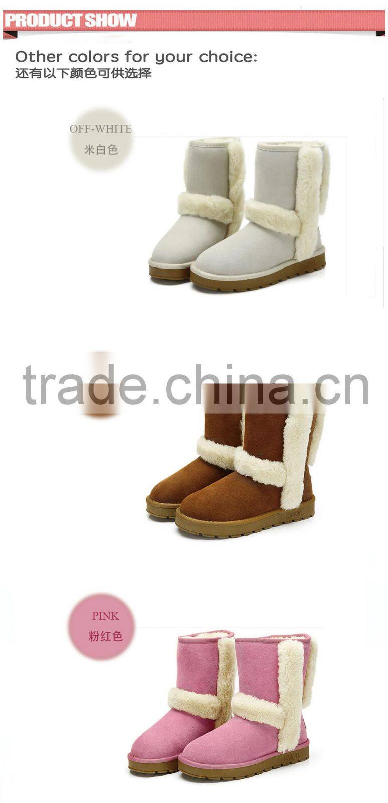 fashion new design anti-slip snow boots for women