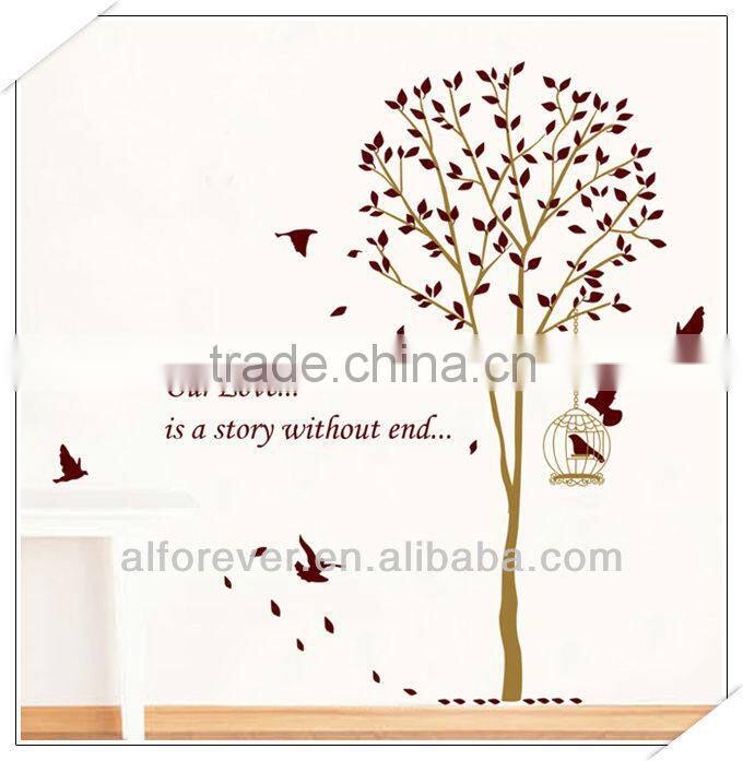 New arrival XL our love is a story without end LOVE tree wall sticker living room decoration