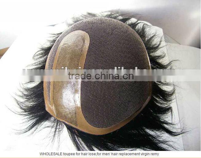 PROMOTATION toupee for hair lose,for men' hair replacement virgin remy