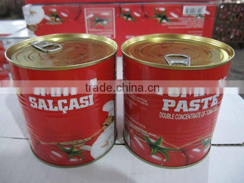 Tomato paste with paper label tin 3kg 28-30% brix,3000gx6tins
