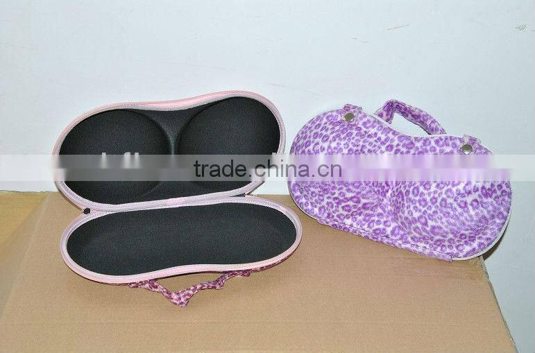 Leopart print EVA bra travel bag/case/box to travelling for ladies