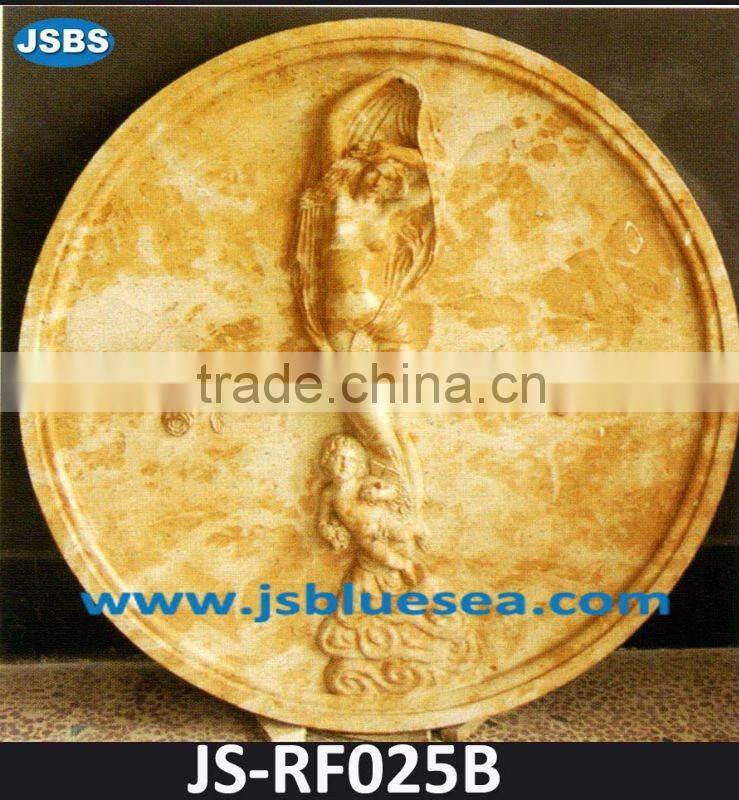 Carved Gary Marble Relief