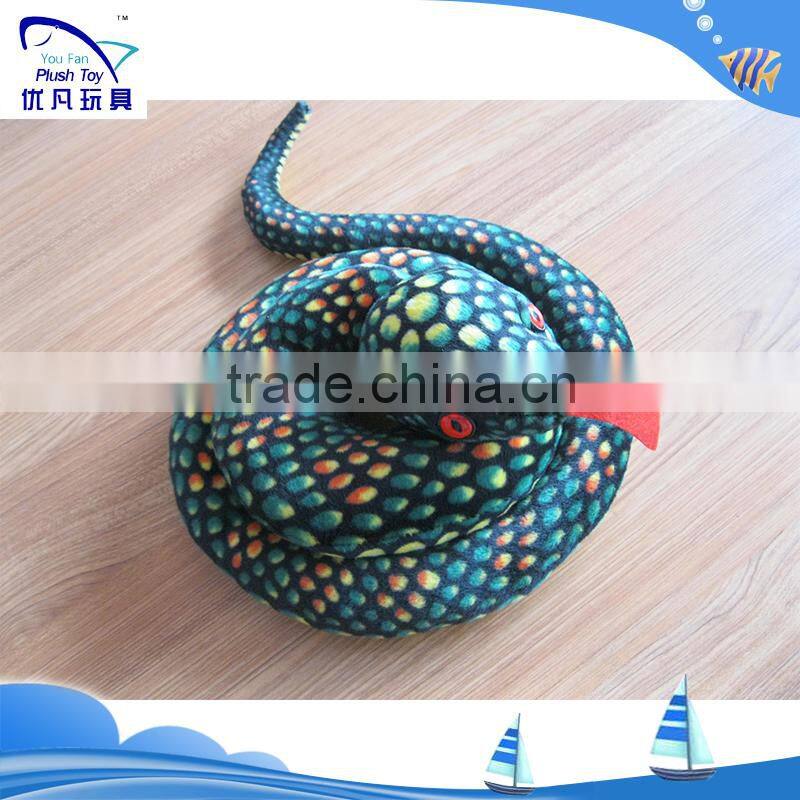 Any size and color kids souvenir 100% pp stuffed animal /plush soft circle snake 2015 popular soft baby toys